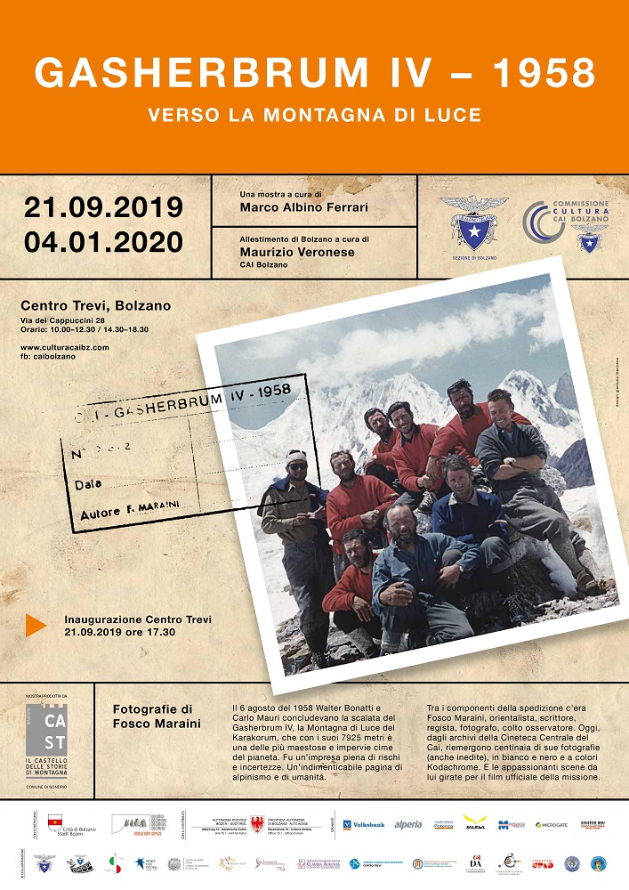 La spedizione CAI sul Gasherbrum IV del 1958 protagonista a Bolzano